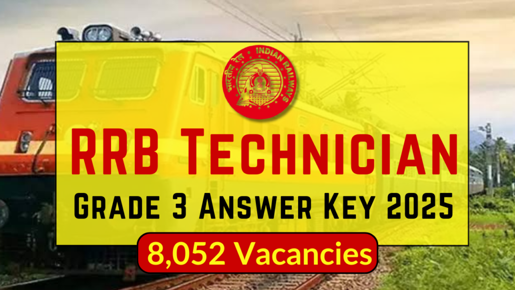 RRB Technician Grade 3 Answer Key 2024